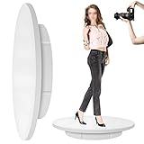 GIZMIT Electric Rotating Turntable for Photography, 360 Degree Motorized Rotating Display Stand, USB Power Cable, Rotating Display Stand for Video Shooting Props,White-60cm