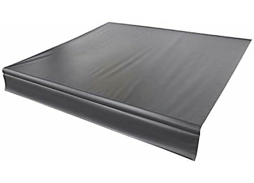 Solera Universal Fit Heavy-Duty Vinyl RV Patio Awning Replacement Fabric Solid Black 21' Awning (20'4