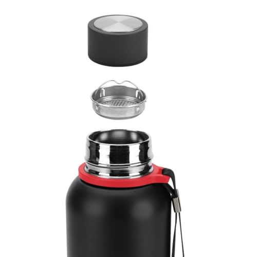 Image of Giftana Personalized Bottle with Name, Customized Stainless Steel Water Bottle for School, Office, Gym & Travel, Customized Gift for for Men & Women, Corporate Gifts for Employee (Black,800ml)