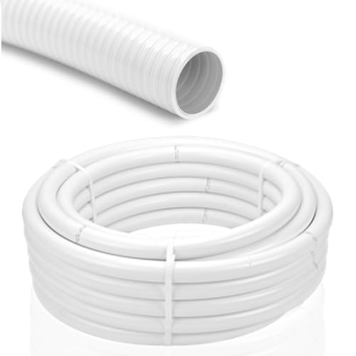CABLEPELADO - Tubo Flexible Hidrotubo de PVC 16 x 20 mm | Bobina de 25 Metros | Resistente a Presión 30 Bar y Productos Químicos | Blanco
