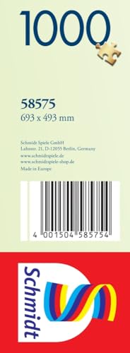 Puzzle 1000 pièces Schmidt Spiele La caravane dans les montagnes Scène camping vintage Couleurs vives Neuf - vue 4