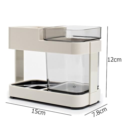 Image of Xmart India Plastic Bathroom Toothbrush and Toothpaste Holder Stand | Bathroom Organizer | Multipurpose Toothbrush Organizer |Bathroom Organiser Without Drill(1 Pc)