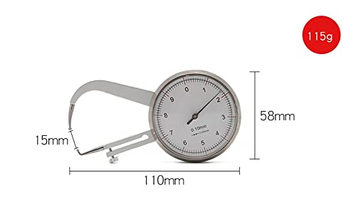 Instrumento Mecánico Medidor de Espesor de Lentes 0-10mm miniatura 3