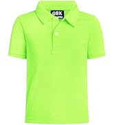 QBK Toddler to Youth Boys' Performance Polo Kids Collared Golf Shirt School Uniform