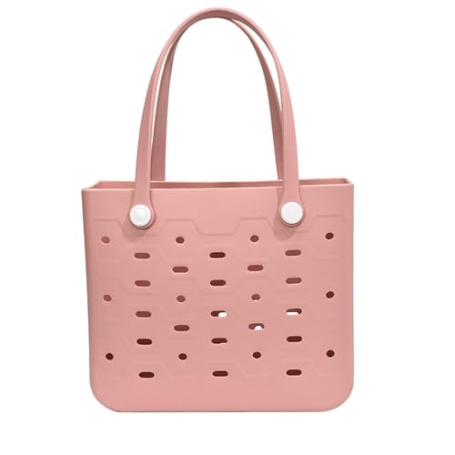 Bolsa de playa impermeable de EVA, bolsa de playa con diseño de agujero | Bolsa de mano transpirable de EVA | Bolsa de playa | Bolsa de viaje ligera y portátil de gran capacidad para mujeres y mujeres