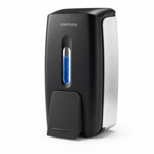 Image of soap dispenser9 | Dual-Lock Design, ABS Liquid & Gel Hand Sanitizer Dispenser for Bathroom & Commercial Restaurant, 28oz /800ml, Black
