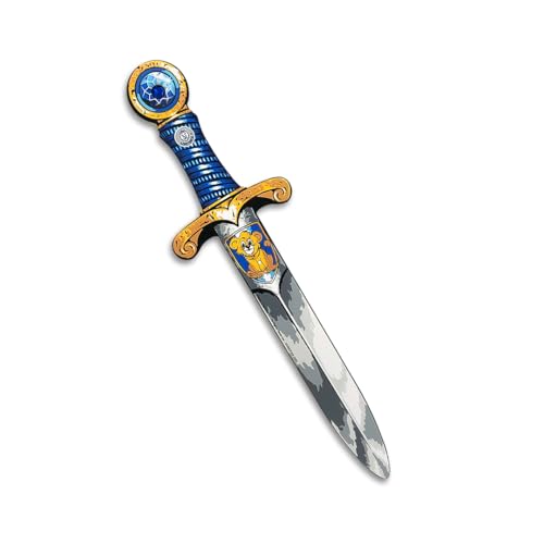 Liontouch - Épée Mini Lion en Mousse, Bleu - Garçons 3-6 Ans - 35 cm | Dague Médiévale avec Pierre Précieuse pour Jeux en Mousse | Armes Sûres &...