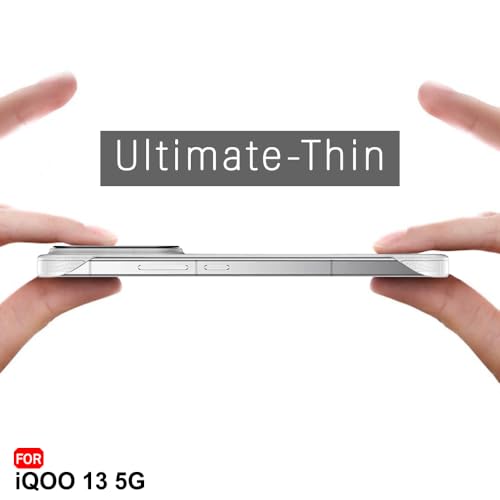 Image of TheGiftKart Hybrid Ultimate Slim Back Case Cover for iQOO 13 5G | Lightweight Profile | Hard Back Case Cover for iQOO 13 5G (PC & TPU, Metal Camera Ring, Leather Texture Finish, Grey)