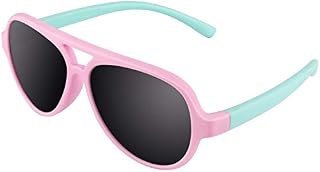 CGID Rubber Flexible Kids Pilot Polarized Sunglasses Glasses for Baby and Children Age 3-5,K93