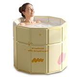 Vasca da bagno portatile pieghevole (70x70 cm), grande vasca da bagno pieghevole per immersioni a freddo, vasca da bagno indipendente per piccoli bagni, SPA e benessere all'aperto