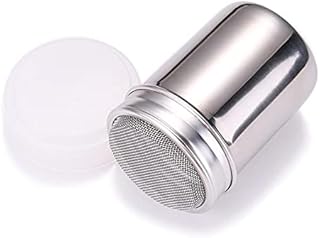 Stainless Steel Frosting Salt Shaker Chocolate Shaker Sugar Shaker Flour Shaker Coffee Powder Spreader Cocoa Powder Can for Kitchen Bread Barbecue