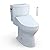 TOTO® WASHLET+® Drake® II 1G® Two-Piece Elongated 1.0 GPF Toilet and WASHLET+® C5 Bidet Seat, Cotton White - MW4543084CUFG#01