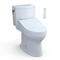TOTO® WASHLET+® Drake® II 1G® Two-Piece Elongated 1.0 GPF Toilet and WASHLET+® C5 Bidet Seat, Cotton White - MW4543084CUFG#01