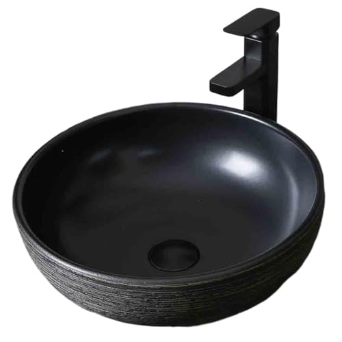 Lavabo extérieur et intérieur en céramique durable, vasque à poser avec accessoires - 2