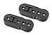 CarXX 4 Hole Exhaust Hanger Bushing Muffler Insulator Shock Absorbent Mount Bracket High Density Rubber 10mm Hole (115mm x 44mm x 24mm) Black Universal Fit - Pack of 2
