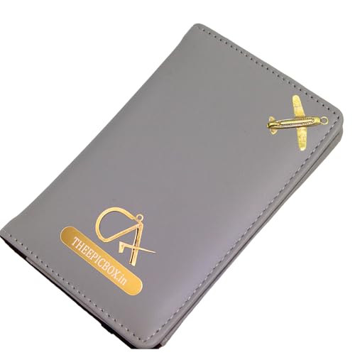 Image of Personalized Passport Cover in Leather Holder, for Travel Organizer Gift for Men and Women, Passport Holder, Elastic Passport Cover (Grey)