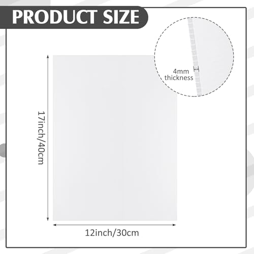 Image of Patelai 4 Pcs 12 x 17 Inches Corrugated Plastic Sheet Corrugated Poster Board 4mm Thick Waterproof Blank Board Sheets Plastic Yard Sign for Garage and Estate Sale, Indoor and Outdoor Use (White)