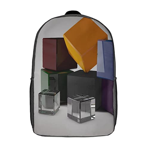 Cartable enfants 17 pouces grand format imprimé Cube pour garçons et filles