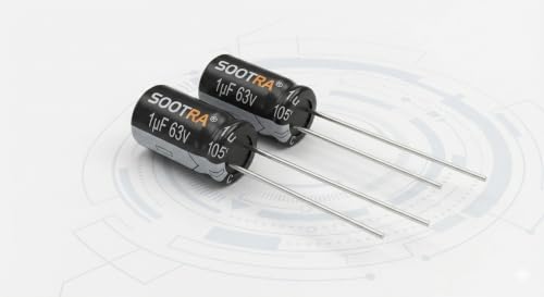 Image of Fixed Aluminum Radial Electrolytic Capacitors 1UF 63V - Pack of - 5