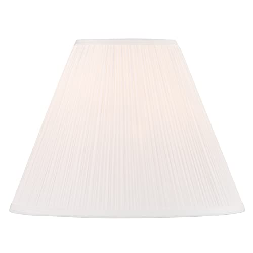 Aspen Creative 33136, Mushroom Pleated Traditional Spider Lamp Shade, White, 7" Top X 18" Bottom X 13" Slant #TOP1