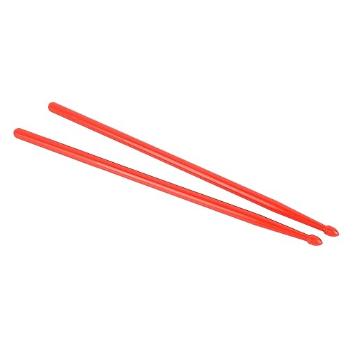 Juego de baquetas para batería, con punta de nailon, tacto cómodo, 2 piezas, para práctica de instrumentos de percusión (rojo), accesorios para percusión miniatura 3
