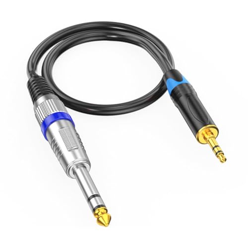 Câble auxiliaire 3,5 mm à 6,35 mm pour amplificateur et console de mixage audio