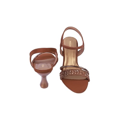 Image of Mochi Women Synthetic Leather Kitten Heel Sandal