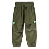 [chickiddos] キッズ 長ズボン カーゴパンツ 男の子 女の子 ロングパンツ 無地 速乾 薄手 スポーツウェア ナイロンパンツ ひんやり 涼しい 通気 柔軟 ジュニア カジュアル ダンスズボン 春夏秋 カーキ160