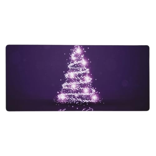 Tapis de souris grand format sapin de Noël violet xl caoutchouc 40x90