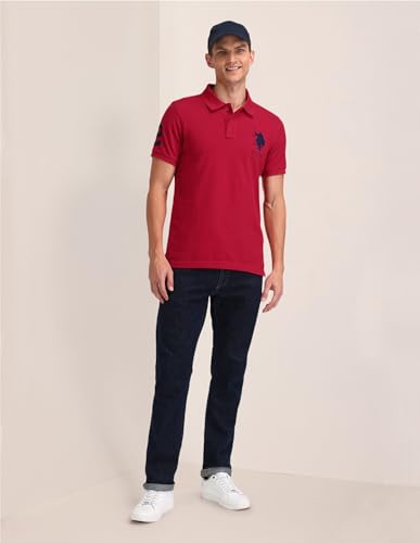 Image of U.S. POLO ASSN. Men's Printed Round Neck Half Sleeve Casual Cotton Regular 1665 T-Shirts (UDTSH2240)