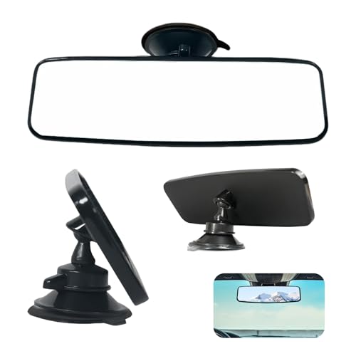 Espejo Retrovisor Universal para Coche con Ventosa, Panorámico y de Alta Definición, Ideal para Exámenes de Conducción y Vehículos SUV, Fácil Instalación, 200 x 60 mm