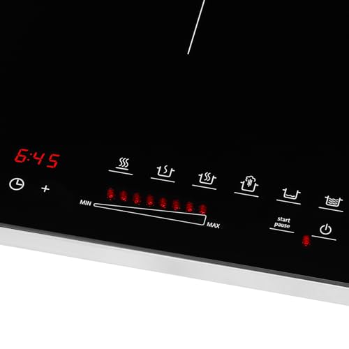 WMF Kult X Doppel- Induktionskochfeld 2 Platten, Kochplatte bis 28 cm, 2 Kochzonen, 8 Stufen, Topferkennung,Touch-Display, Glaskeramik, Timer-Funktion, 3500 W