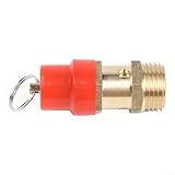 Materiale: questa valvola di sicurezza per compressore è realizzata in ottone di alta qualità, la sua durata e lunga durata.