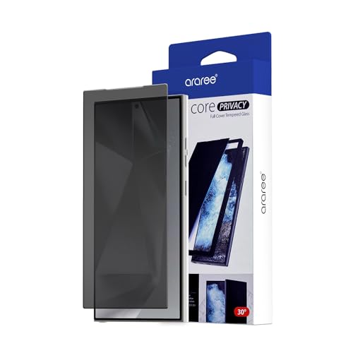 araree Galaxy S24 Ultra 対応 SC-52E / SCG26 フィルム クリア のぞき見防止 ガラスフィルム CORE (2枚入り) [ プライバシー保護 硬度9H 0.37mm 4重レイヤー構造 指紋防止 飛散防止 取り付けガイド
