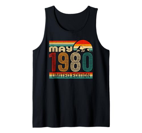 May 1980 Limited Edition Classic 1980 Year Vintage Birthday Canotta