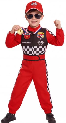 Disfraz Infantil de Piloto de Carreras Rojo 3-4T miniatura 3