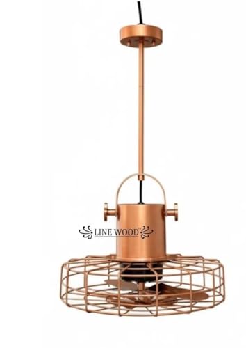 Image of 14 Inch Nautical Modern Ceiling Fan Industrial Wall Mount Pedestal Electric Fan Vintage Style Copper Finish Home Decor Accent For Bedroom Office Kitchen Cafe Restaurant Farmhouse Retro Display Fan