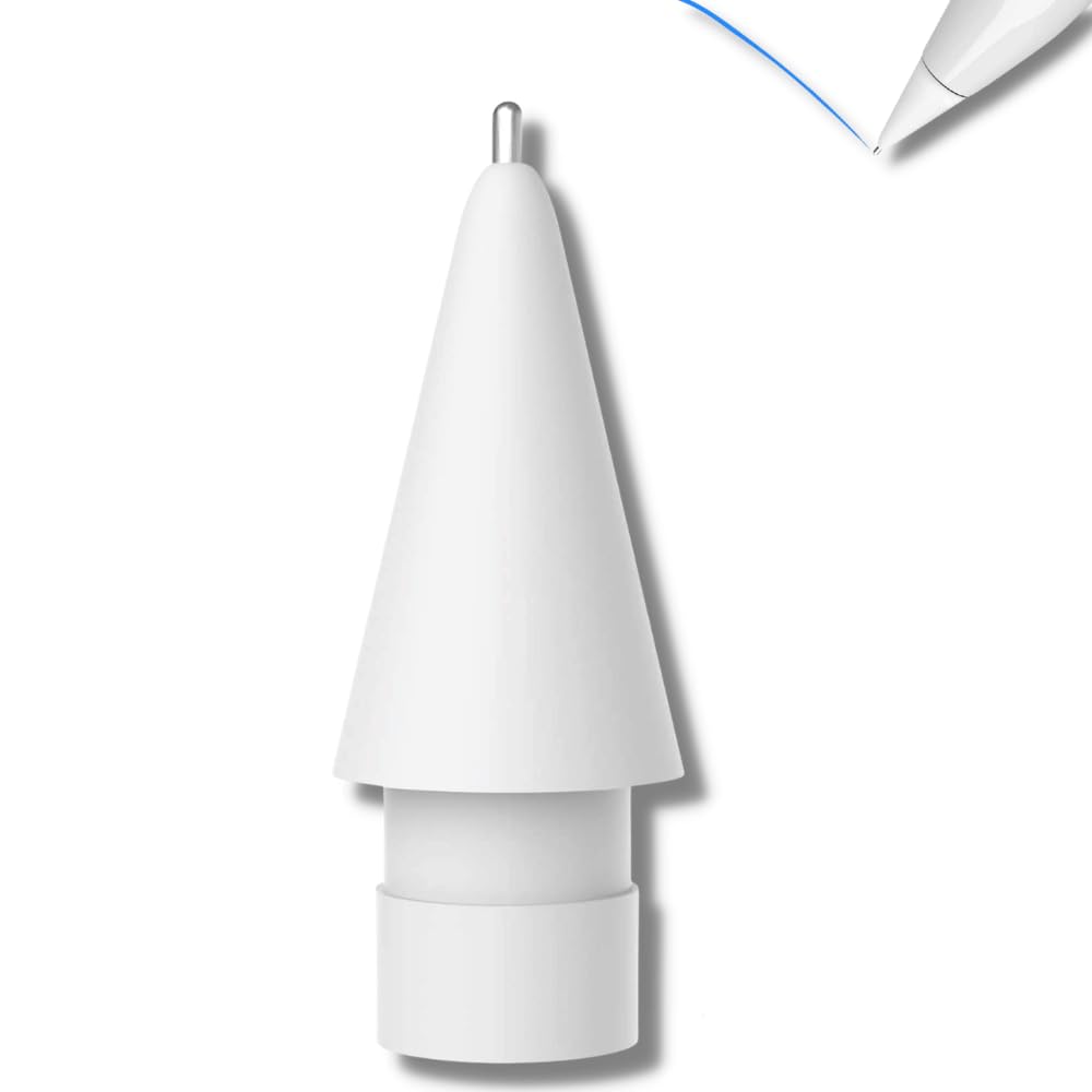 Crysendo Fine Point Pencil Tip for APL Pencil 1st/ 2nd Generation | No Wear Out Precise Control Pencil Replacement Nibs l Stainless Steel Metal Nib Wear-Resistant (1Pc - White)-image-15