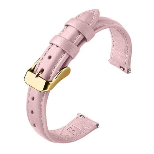 Image of Fullmosa Watch Band, Quick Release Leather Watch Strap Compatible with Samsung Galaxy Garmin for Men Women, Replacement Bands Width 12mm 14mm 16mm 18mm 19mm 20mm 21mm 22mm 24mm