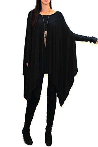 Vivicastle Women's USA Loose Bat Wing Dolman Poncho Tunic Dress Top