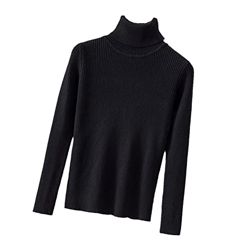 Casual Slim High Collar Knitted Women Sweater Winter Fashion Harajuku Long Sleeves Solid Warm Pullovers Sweater