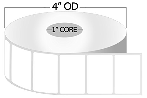 4 Rolls / 1" Core - Officesmartlabels Ze1114100 [ 1.25" X 1" ] Direct Thermal Labels, Compatible With Zebra Printers Labels Postage Barcode Shipping Sticker #TOP2