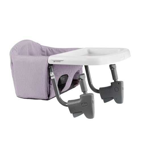 Image of Chicco FastLock Go Hook-On High Chair with Carry Bag, Portable High Chair for Babies and Toddlers, Sets up in Seconds, Lupine /Purple