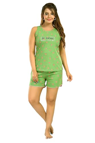 Image of ATTEMPT Women's Cotton Night Suits /Sleepwear /Sleeveless NightSuits /Nightdress /Female Nightwear