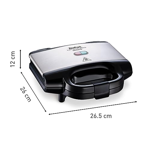 Tefal Sandwichmaker für knusprige Dreiecks-Sandwiches, Antihaft-Platten kein Anbrennen, wärmeisoliert sicher zum Anfassen, vertikale platzsparende Aufbewahrung, Kontrollleuchte, Sandwichtoaster Grill 6