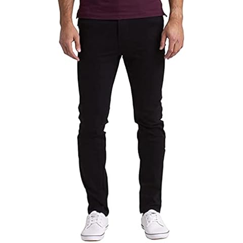 westAce Mens Flex Jeans Stretch Skinny Relaxed Slim Fit Casual All Waists Denim Pant (Black, 32 Waist x 30 Length) Cover
