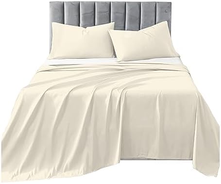 R&Z Plain Luxuary Polycotton Flat Sheets Single, Double, King, S King (Latte/Mocha, King)