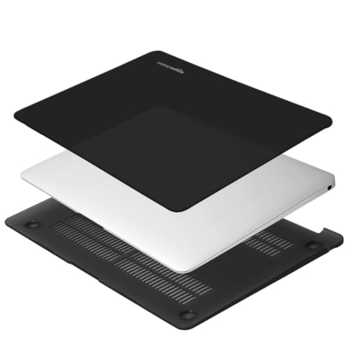 Image of Amazon Basics MacBook Air M1 Hard-Shell Case & Keyboard Cover for 2018-2021 Release | Compatible with MacBook Air 13 inch (A2337, A1932, A2179) with Touch ID Retina Display (Black)