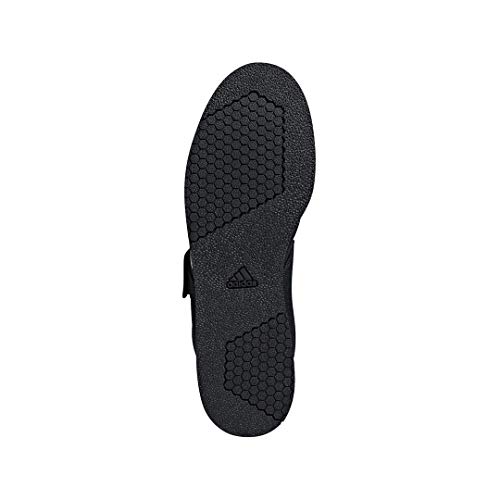 adidas Men's Powerlift 4 Weightlifting Shoe, Black/White/Black, 13 M US