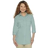 BUSHMAN Hemd Darsia Light Blue XXL |Damen-Langarmhemd aus sehr leichtem Baumwollstoff, Oversize-Schnitt, Brusttaschen und knöpfbare Riemchen für Ärmelverkürzung
